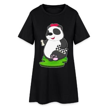 Panda Chess Piece Échiquier - Robe T-shirt Femme - noir - Devant