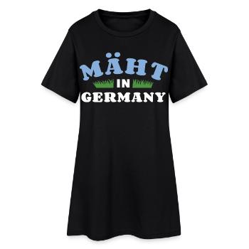 Mäht in Germany - Rasenmäher - Mähen - Wortspiel - Frauen T-Shirt-Kleid - Schwarz - Vorne