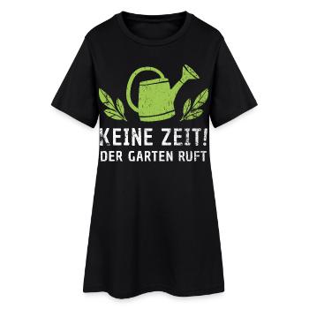 Keine Zeit - Der Garten Ruft Retro Gärtner Natur - Frauen T-Shirt-Kleid - Schwarz - Vorne