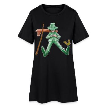 Une sieste pour le vagabond vert "GreenVagrant" - Robe T-shirt Femme - noir - Devant