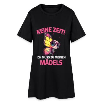 Motifs de papillons colorés avec police amusante - Robe T-shirt Femme - noir - Devant
