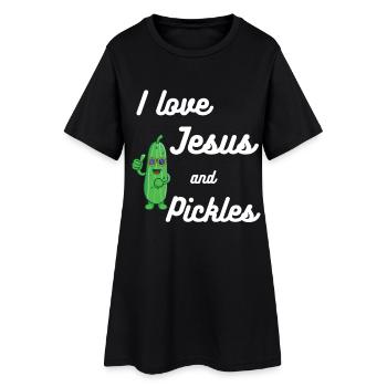 Pickles et Jésus Religieux - Robe T-shirt Femme - noir - Devant