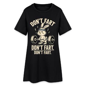 Funny Gym Bunny - Ne pète pas - Robe T-shirt Femme - noir - Devant