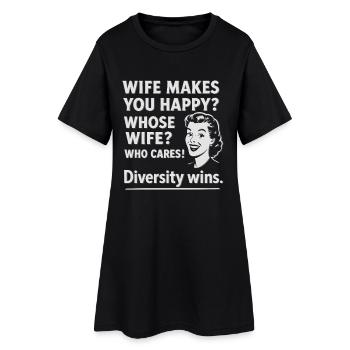 Appréciation du bonheur diverse ! - Robe T-shirt Femme - noir - Devant