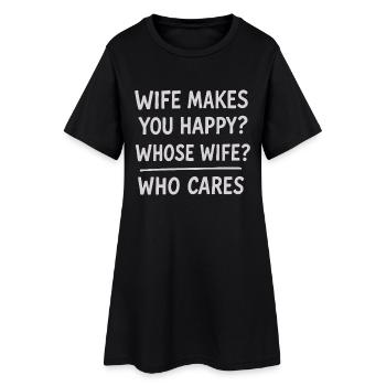 Humoristique épouse appréciation citation design - Robe T-shirt Femme - noir - Devant