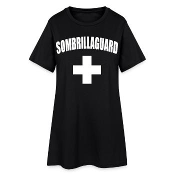 Guard parasol, lifeguard - Women’s T-Shirt Dress - black - Front