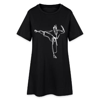 Croquis de Karateka - Robe T-shirt Femme - noir - Devant