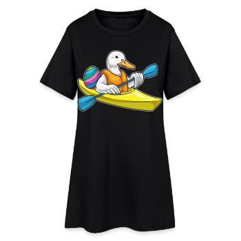 Ente Ostern kleines Boot - Frauen T-Shirt-Kleid - Schwarz - Vorne