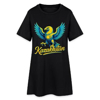 Kazakhstan aigle soleil drapeau drapeau cadeau - Robe T-shirt Femme - noir - Devant