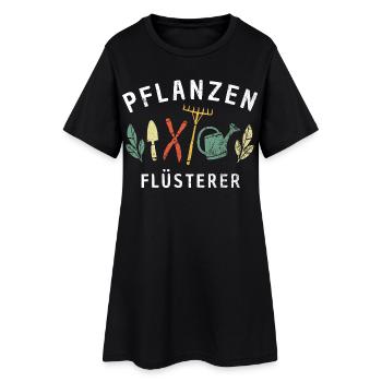Pflanzen Flüsterer - Retro Gärtner Natur - Frauen T-Shirt-Kleid - Schwarz - Vorne