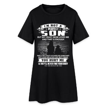 Dicton humoristique design pour l’amour maternel - Robe T-shirt Femme - noir - Devant