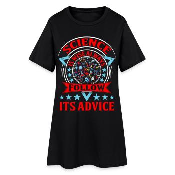 Vie scientifique Devise Design - Robe T-shirt Femme - noir - Devant