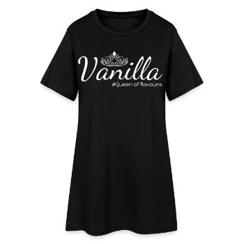 Élégante Vanille Reine des Saveurs Design Graphique - Robe T-shirt Femme - noir - Devant