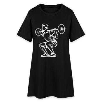 Croquis d’haltérophilie - Robe T-shirt Femme - noir - Devant