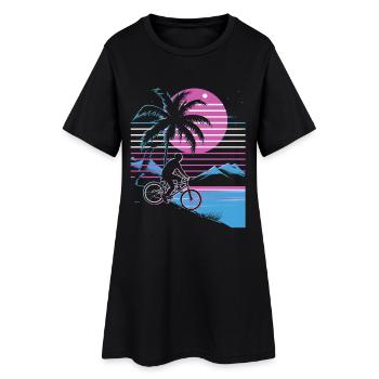 VTT Synthwave - Robe T-shirt Femme - noir - Devant