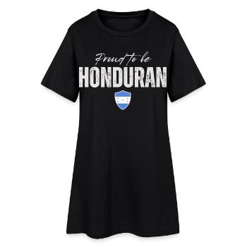 Hondurienne fière, fabriquée au Honduras - Robe T-shirt Femme - noir - Devant