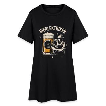 ELEKTRIKER BIER BIERLEKTRIKER - Frauen T-Shirt-Kleid - Schwarz - Vorne