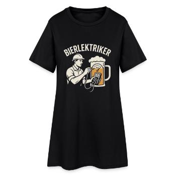 ELEKTRIKER BIER BIERLEKTRIKER - Frauen T-Shirt-Kleid - Schwarz - Vorne