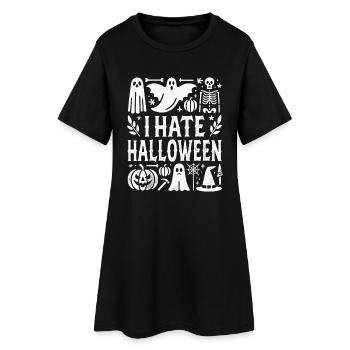 Design de squelette fantôme d’Halloween inspiré de l’horreur - Robe T-shirt Femme - noir - Devant