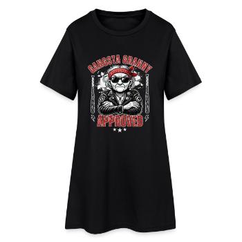 Rebellious Granny Gangsta Approved Leather Jacket - Women’s T-Shirt Dress - black - Front