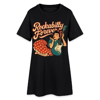 Rockabilly Forever Air Kiss Femme Cadeau des années 50 - Robe T-shirt Femme - noir - Devant