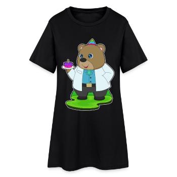 Bear Birthday Doctor - Women’s T-Shirt Dress - black - Front