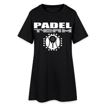 Conception de raquettes de padel avec un style moderne - Robe T-shirt Femme - noir - Devant