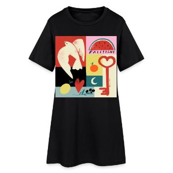 Tout sur la Palestine - Robe T-shirt Femme - noir - Devant
