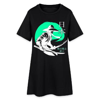 Guerrier samouraïJapon Tokyo - Robe T-shirt Femme - noir - Devant