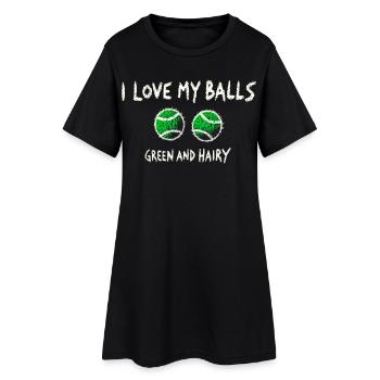 Love My Balls Tennis Funny Design - Women’s T-Shirt Dress - black - Front