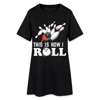 C’est comme ça que je roule les quilles à billes de théâtre de bowling - Robe T-shirt Femme - noir - Devant