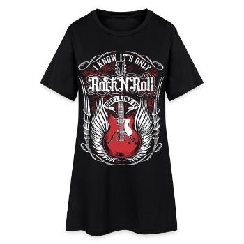 Inspirational Birthday Rock Guitar - Women’s T-Shirt Dress - black - Front