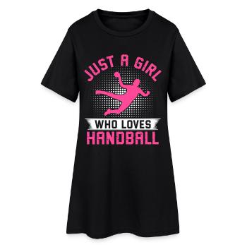 Juste une fille qui aime le handball - Robe T-shirt Femme - noir - Devant