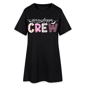 Funny Halloween-Themed Bachelorette Party - Crew - Women’s T-Shirt Dress - black - Front