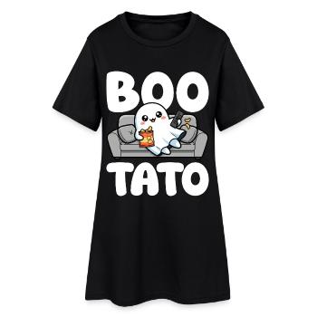 BOO-TATO - GHOST HALLOWEEN - Women’s T-Shirt Dress - black - Front