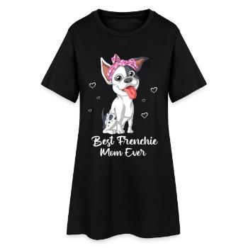 Best Frenchie Mom Ever – Cute French Bulldog Mom S - Women’s T-Shirt Dress - black - Front