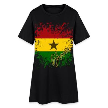 J'aime le Ghana, la fierté ghanéenne - Robe T-shirt Femme - noir - Devant