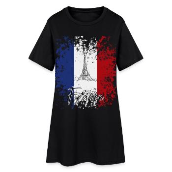 I love France, flag of France - Women’s T-Shirt Dress - black - Front