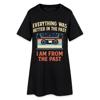 Tout était mieux avant les cassettes - Robe T-shirt Femme - noir - Devant