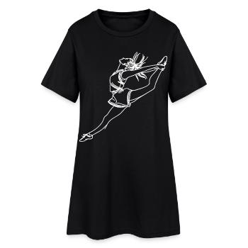 Cheerleadier Girl Sketch - Women’s T-Shirt Dress - black - Front