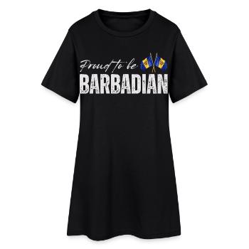 Fierté barbadienne, drapeau de la Barbade - Robe T-shirt Femme - noir - Devant
