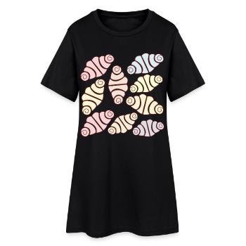 FRANZBRÖTCHEN GESCHENKE GEBÄCK - Frauen T-Shirt-Kleid - Schwarz - Vorne