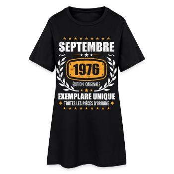 Septembre 1976 Exemplaire Unique - Septembre 1976 - Robe T-shirt Femme - noir - Devant