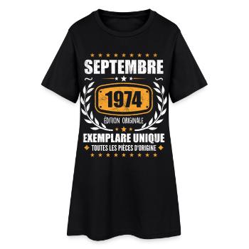 September 1974 Unique copy - September 1974 - Women’s T-Shirt Dress - black - Front