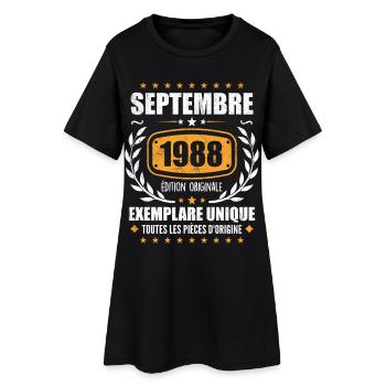 September 1988 Unique copy - September 1988 - Women’s T-Shirt Dress - black - Front