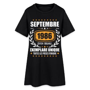September 1986 Unique copy - September 1986 - Women’s T-Shirt Dress - black - Front