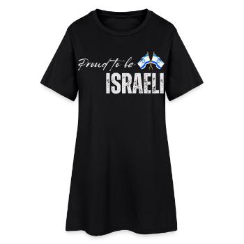 Fierté israélienne, j’aime Israël - Robe T-shirt Femme - noir - Devant
