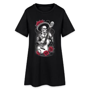 Día de los Muertos Musician Chemise - Robe T-shirt Femme - noir - Devant