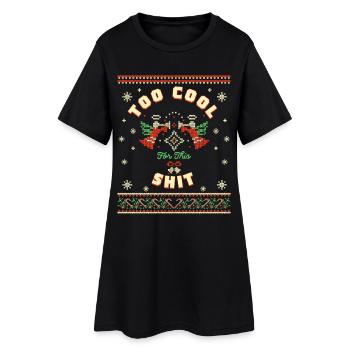 Design de Noël humoristique pour refroidir - Robe T-shirt Femme - noir - Devant