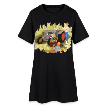 Roi des tracteurs - Robe T-shirt Femme - noir - Devant